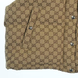 Gucci, Beige x Brown x Black, Women's Down Jacket, Cotton Polyester Blend, Beige x Brown x Black