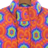 Gucci, Orange x Blue x Green, Men's Down Jacket, Nylon, Orange x Blue x Green