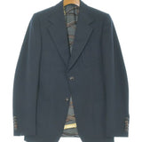 Gucci, Navy Blue, Men's Tailored Jacket, Wool Polyester Blend, Navy Blue