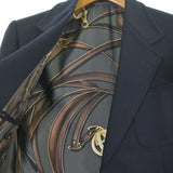 Gucci, Navy Blue, Men's Tailored Jacket, Wool Polyester Blend, Navy Blue