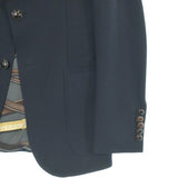 Gucci, Navy Blue, Men's Tailored Jacket, Wool Polyester Blend, Navy Blue
