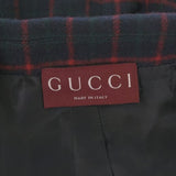 Gucci, Navy x Red x Green, Men's Casual Jacket, Wool Nylon Blend, Navy x Red x Green