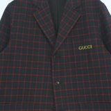 Gucci, Navy x Red x Green, Men's Casual Jacket, Wool Nylon Blend, Navy x Red x Green
