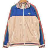 Gucci, Beige x Blue x Brown, Women's Blouson, Polyester Cotton Blend, Beige x Blue x Brown