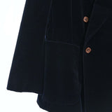 Gucci, Navy Blue, Men's Tailored Jacket, Cotton Rayon Blend, Navy Blue