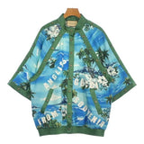 Gucci, Blue Green White, Women's Blouson, Cotton, Blue Green White