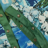 Gucci, Blue Green White, Women's Blouson, Cotton, Blue Green White