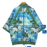 Gucci, Blue Green White, Women's Blouson, Cotton, Blue Green White