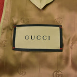 Gucci, Red, Men's Tailored Jacket, Wool Linen Blend, Red