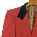 Gucci, Red, Men's Tailored Jacket, Wool Linen Blend, Red