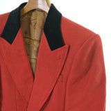 Gucci, Red, Men's Tailored Jacket, Wool Linen Blend, Red
