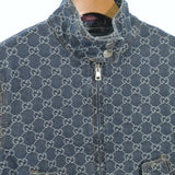 Gucci, Blue x White, Women's Denim Jacket, Cotton, Blue x White