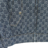 Gucci, Blue x White, Women's Denim Jacket, Cotton, Blue x White