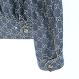 Gucci, Blue x White, Women's Denim Jacket, Cotton, Blue x White