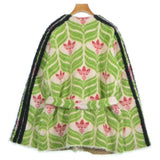 Gucci, Yellow-Green x Ivory x Red, Women's Jacket, Nylon, Yellow-Green x Ivory x Red