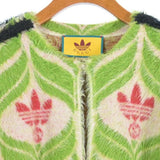 Gucci, Yellow-Green x Ivory x Red, Women's Jacket, Nylon, Yellow-Green x Ivory x Red