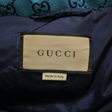 Gucci, Blue x Navy, Men's Down Jacket, Cotton Polyester Blend, Blue x Navy