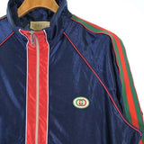 Gucci, Navy Blue, Men's Blouson, Polyester, Navy Blue