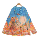 Gucci, Blue x Orange x Pink, Women's Blouson, Nylon, Blue x Orange x Pink