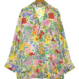Gucci, White x Pink x Blue, Women's Casual Jacket, Silk, White x Pink x Blue