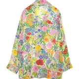 Gucci, White x Pink x Blue, Women's Casual Jacket, Silk, White x Pink x Blue