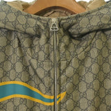 Gucci, Beige x Gray x Orange, Men's Centum Print Down Jacket, Nylon, Beige x Gray x Orange