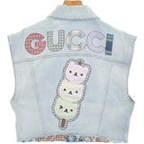 Gucci, Blue, Women's Denim Jacket, Cotton, Blue
