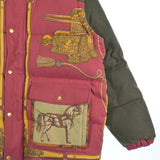 Gucci, Khaki x Red x Yellow, Men's Down Jacket, Cotton Polyester Blend, Khaki x Red x Yellow