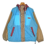 Gucci, Light Blue x Beige x Burgundy, Men's Blouson, Nylon, Light Blue x Beige x Burgundy