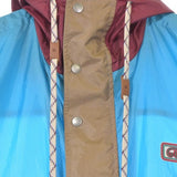 Gucci, Light Blue x Beige x Burgundy, Men's Blouson, Nylon, Light Blue x Beige x Burgundy