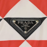 Prada, White/Red/Black, Men's Down Jacket, Nylon, White/Red/Black