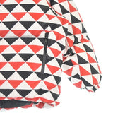 Prada, White/Red/Black, Men's Down Jacket, Nylon, White/Red/Black