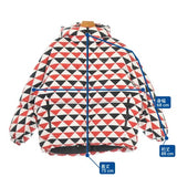 Prada, White/Red/Black, Men's Down Jacket, Nylon, White/Red/Black