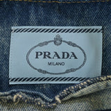 Prada, Blue (Denim), Women's Denim Jacket, Cotton, Blue (Denim)
