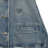 Prada, Blue (Denim), Women's Denim Jacket, Cotton, Blue (Denim)