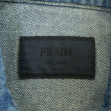Prada, Indigo Denim, Men's Denim Blouson Jacket, Cotton, Indigo Denim