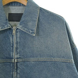 Prada, Indigo Denim, Men's Denim Blouson Jacket, Cotton, Indigo Denim