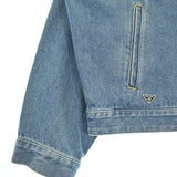 Prada, Indigo Denim, Men's Denim Blouson Jacket, Cotton, Indigo Denim