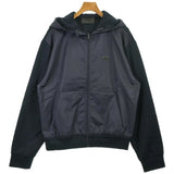 Prada, Navy Blue, Men's Blouson Jacket, Cotton/Nylon, Navy Blue