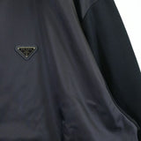 Prada, Navy Blue, Men's Blouson Jacket, Cotton/Nylon, Navy Blue