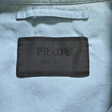 Prada, Light Blue, Men's Blouson Jacket, Cotton, Light Blue