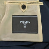 Prada, Navy Blue, Men's Tailored Jacket, Cotton/Cashmere, Navy Blue