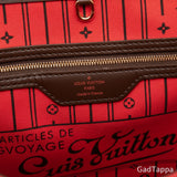 Louis Vuitton Damier Neverfull MM Tote Bag Shoulder Bag N40599 Brown PVC Leather - Pre-Owned