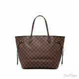 Louis Vuitton Damier Neverfull MM Tote Bag Shoulder Bag N40599 Brown PVC Leather - Pre-Owned