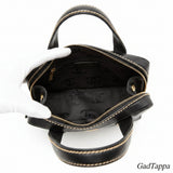 Chanel Coco Mark Wild Stitch Handbag, Black Leather, Women's, CHANEL [Pre-owned]