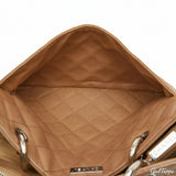 Chanel Matelassé Coco Mark GST Chain Tote Bag Shoulder Bag Beige Caviar Leather Women's - Pre-owned