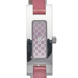 Gucci watch 3900L quartz pink dial stainless steel nylon leather women's