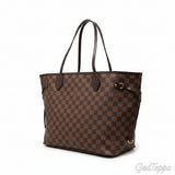 Louis Vuitton Damier Neverfull MM Tote Bag Shoulder Bag N40599 Brown PVC Leather - Pre-Owned