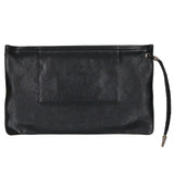 Chrome Hearts, Black/Silver, FLAT MED PLAIN Leather Clutch Bag, Leather, Black/Silver