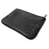 Chrome Hearts, Black, 13 × 10cm, Cross Sword Design Mini Wallet / Coin Purse, Genuine Leather, 13 × 10cm, Black